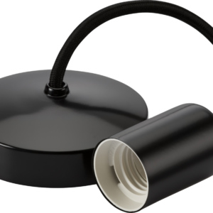 KNIGHTSBRIDGE 8270MB 6" E27 CONTEMPORARY PENDANT SET MATT BLACK