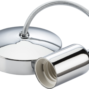 KNIGHTSBRIDGE 8270PC 6" E27 CONTEMPORARY PENDANT SET POLISHED CHROME