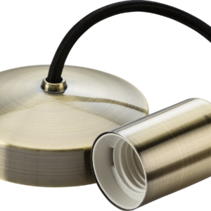 KNIGHTSBRIDGE 8270AB 6" E27 CONTEMPORARY PENDANT SET ANTIQUE BRASS