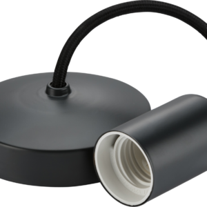 KNIGHTSBRIDGE 8270AT 6" E27 CONTEMPORARY PENDANT SET ANTHRACITE