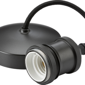 KNIGHTSBRIDGE 8271SB 6" E27 VINTAGE PENDANT SET SMOKED BRONZE