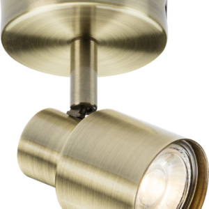 KNIGHTSBRIDGE CSP1AB 230V GU10 SINGLE SPOTLIGHT (ANTIQUE BRASS)