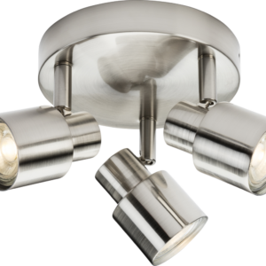 KNIGHTSBRIDGE CSP2BC 230V GU10 TRIPLE SPOTLIGHT (BRUSHED CHROME)
