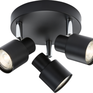 KNIGHTSBRIDGE CSP2MB 230V GU10 TRIPLE SPOTLIGHT (MATT BLACK)