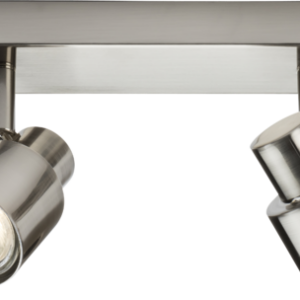 KNIGHTSBRIDGE CSP4BC 230V GU10 QUAD BAR SPOTLIGHT (BRUSHED CHROME)