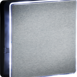 KNIGHTSBRIDGE EX4TSS IP45 100MM/4 INCH LED BACKLIT EXTRACTOR FAN WITH OVERRUN TIMER STEEL FINISH