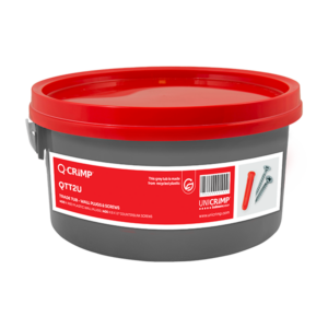 UNICRIMP QTT2U RED PLASTIC WALL PLUGS AND 8 X 1.5 INCH COUNTERSUNK SCREWS TRADESMAN TUB