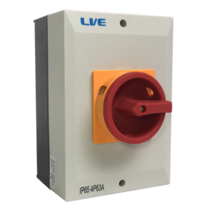 LIVE RI463 63AMP 4 POLE ROTARY ISOLATOR IP65