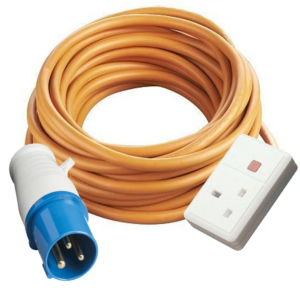 STORM 16 AMP HI-VIS CAMPING EXTENSION LEAD 1 WAY 5 - 25 METRE HOOK UP SOCKETS 240VOLT