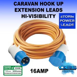 STORM 16AMP 3PIN 5-25METRE 240VOLT HIGH VISIBILITY EXTENSION LEADS