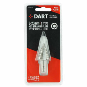 DART SSTF096-25H 6-25MM STRAIGHT FLUTE STEP DRILL HEX