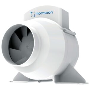 MONSOON UMD100TA TURBO 100MM MIXED FLOW IN-LINE TIMER FAN