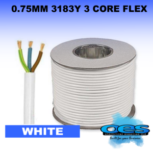 0.75MM 3183Y 3 CORE ROUND WHITE FLEX