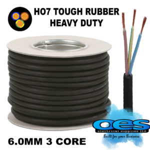 6.0MM 3 CORE HO7-RNF HEAVY DUTY RUBBER CABLE