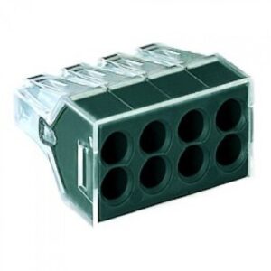 WAGO 773-108 CONNECTOR FOR SOLID AND STRANDED CONDUCTOR MAX. 2.5 MM² 8 CONDUCTOR TRANSPARENT/GREEN