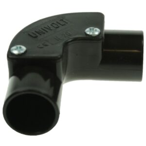 UNIVOLT IE20BK 20MM PVC CONDUIT INSPECTION ELBOW BLACK