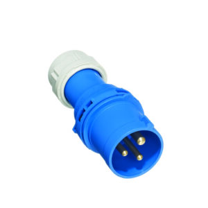 EUROPA IP163P 240V 2 PIN + EARTH 16AMP INDUSTRIAL PLUG IP44
