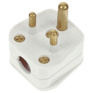 CLICK ESSENTIALS PA165 WHITE 2AMP ROUND PIN REWIREABLE PLUG