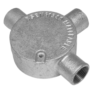 UNICRIMP QCB320G 20MM 3 WAY GALV CONDUIT TEE BOX