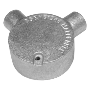 UNICRIMP QCBA220G 20MM 2 WAY ANGLE GALV CONDUIT BOX