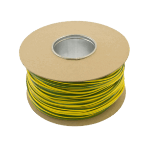 UNICRIMP QES2 GREEN AND YELLOW PVC 2MM EARTH CABLE SLEEVING (100MT REEL)