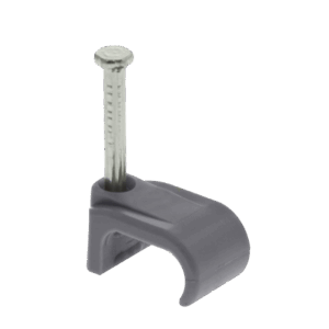UNICRIMP QFC4 GREY FLAT CABLE CLIPS FOR 1-1.5MM TWIN AND EARTH CABLE (BOX OF 100)