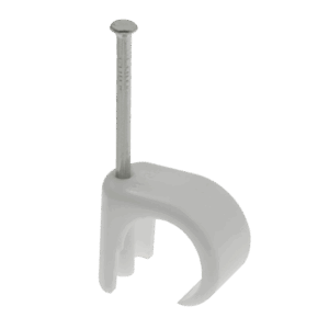 UNICRIMP QRC10 WHITE CABLE CLIPS FOR 7-10MM ROUND CABLE (BOX OF 100)