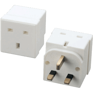 CLICK ESSENTIALS PA041A 2 WAY 13AMP RESILIENT PLUG SOCKET ADAPTOR