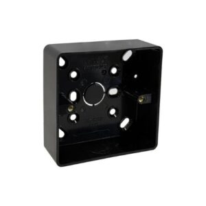 UNIVOLT SFR1/32BLACK 32MM SINGLE CONDUIT BOX ROUND CORNERED BLACK
