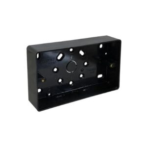 UNIVOLT SFR2/32BLACK 32MM TWIN CONDUIT BOX ROUND CORNERED BLACK