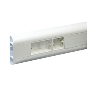 UNIVOLT SLR50/170 STARLINE 3 COMPARTMENT PVC DADO TRUNKING WHITE (3MT LENGTH)