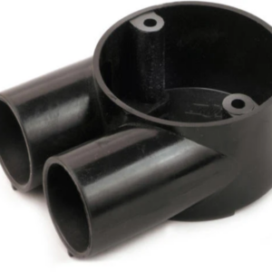 UNIVOLT CB25/2-UBK 25MM 2 WAY U CONDUIT BOX BLACK