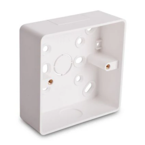 UNIVOLT SFR1/32 32MM SINGLE CONDUIT BOX ROUND CORNERED WHITE